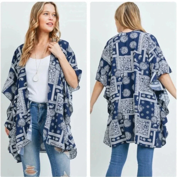KIMONO MANDALA PAISLEY RUFFLE ONE SIZE - Picture 3 of 3
